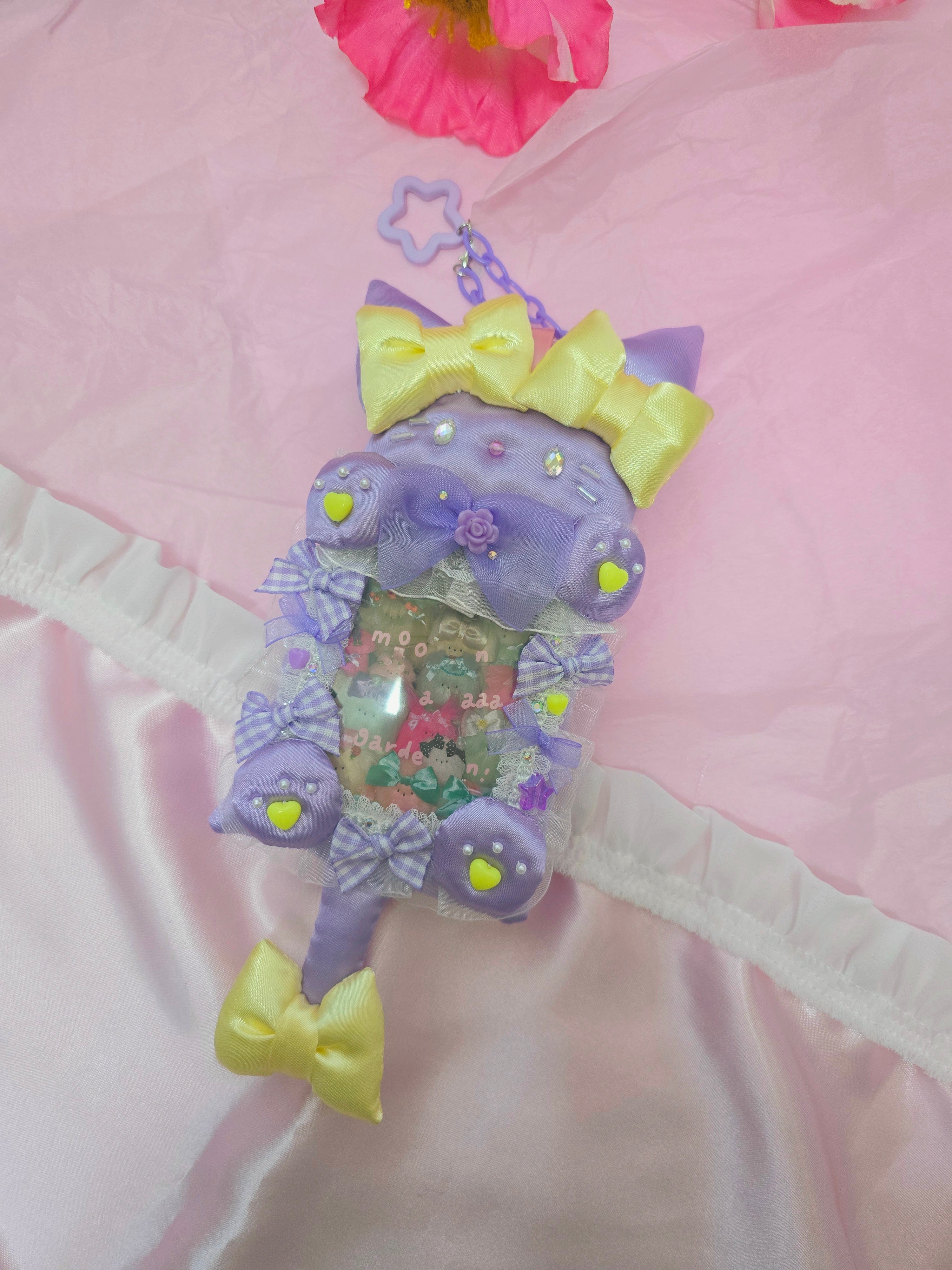 문어가든 | Fluffy Cardholder (Purple Kitty)