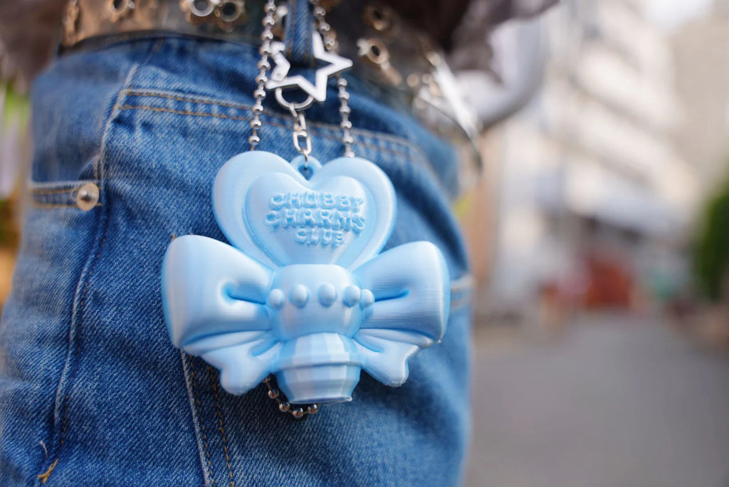 Chubby Charms Club | Magic Heart Wand 3D-Print Lip Stick Case - Baby Blue