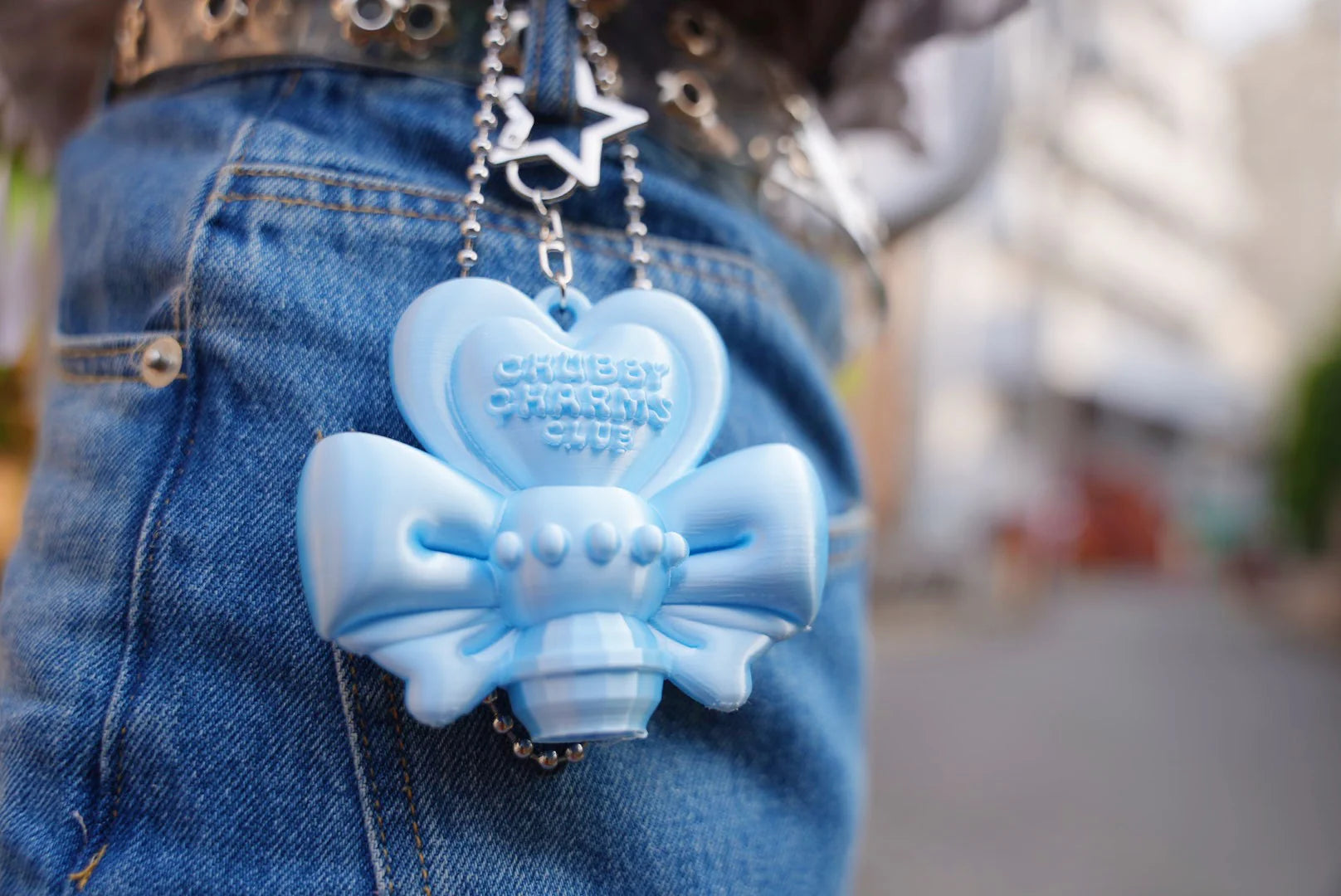 Chubby Charms Club | Magic Heart Wand 3D-Print Lip Stick Case - Baby Blue