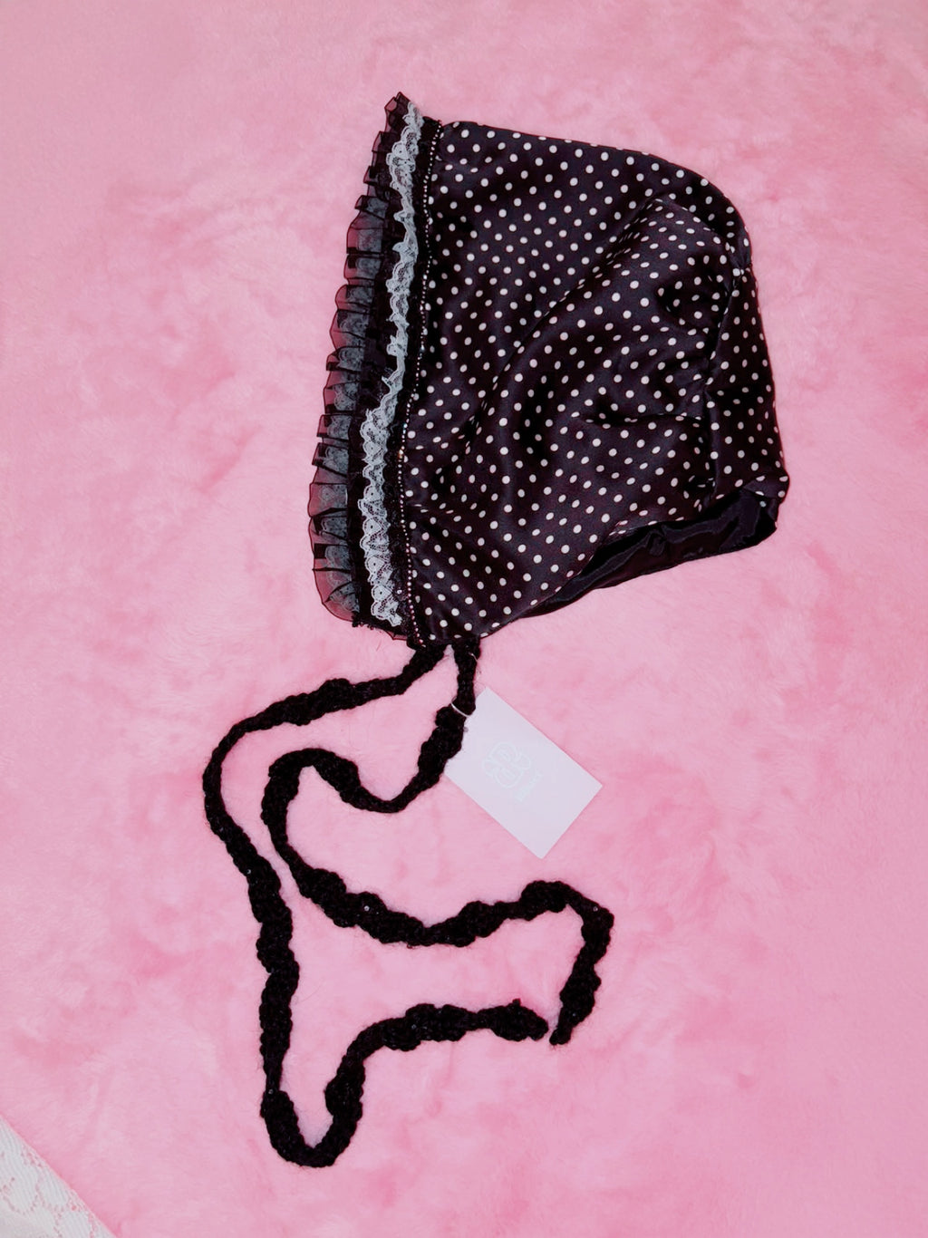 Riluet | Handmade Black Dotted Hat