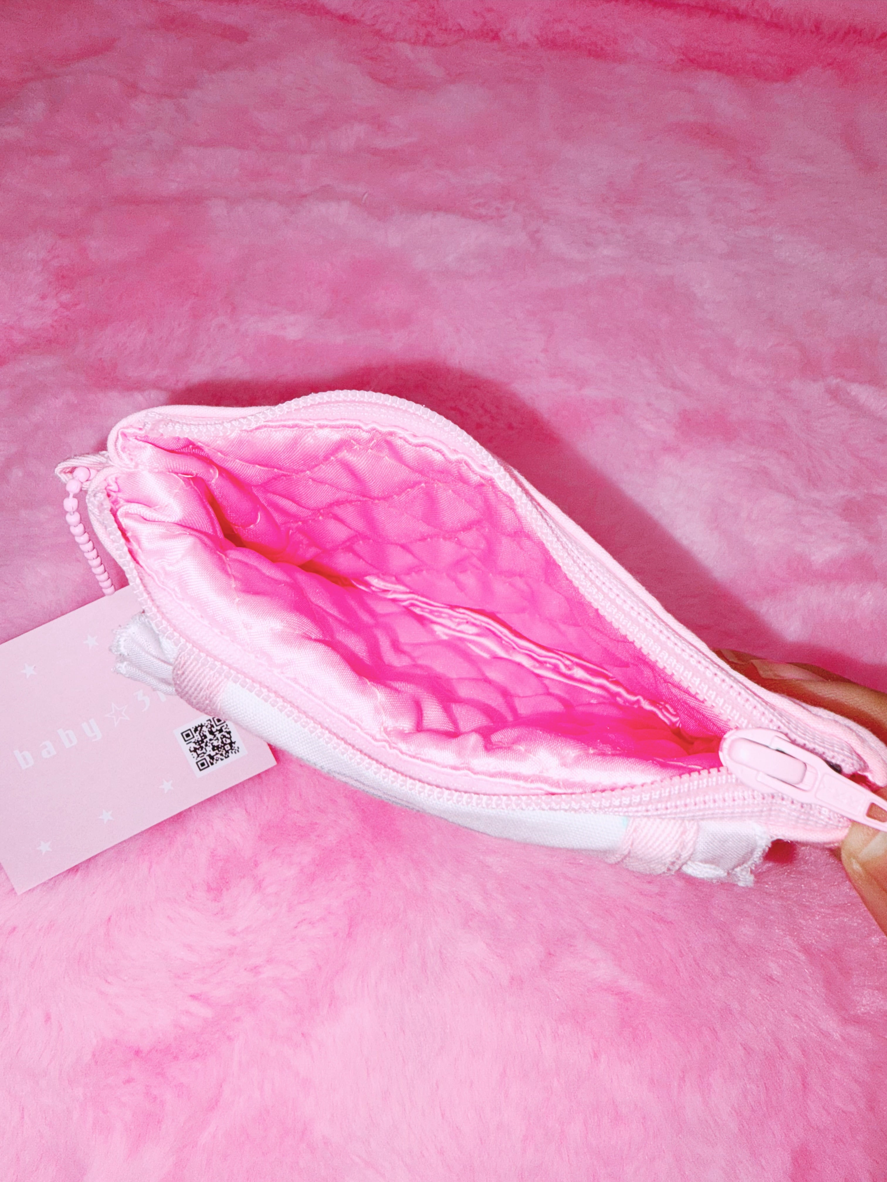 baby31 | Flat Pouch (Rabbit Polka-dot Pink)
