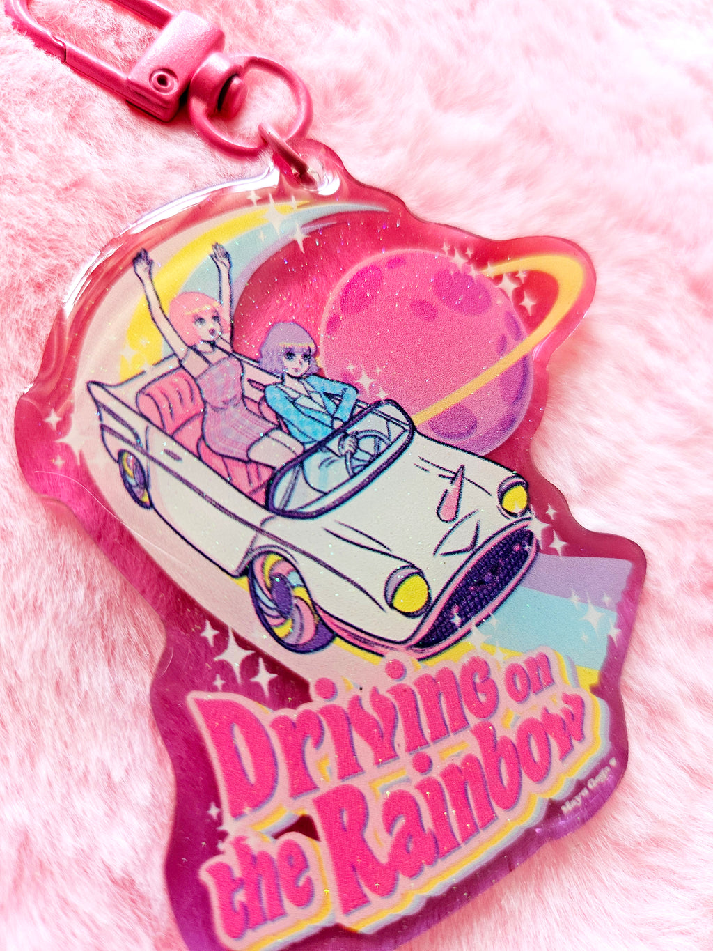 Mayu Gogo | Driving in Rainbow Keychain