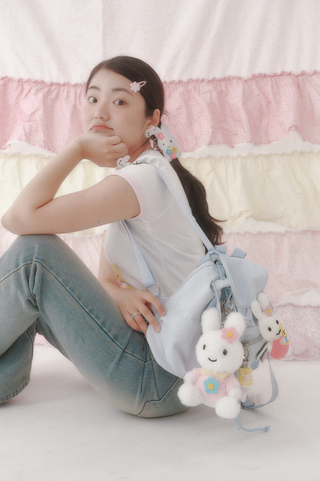 SWINGSET | [X YOUNGART] Flower KIDDY Doll Key Ring