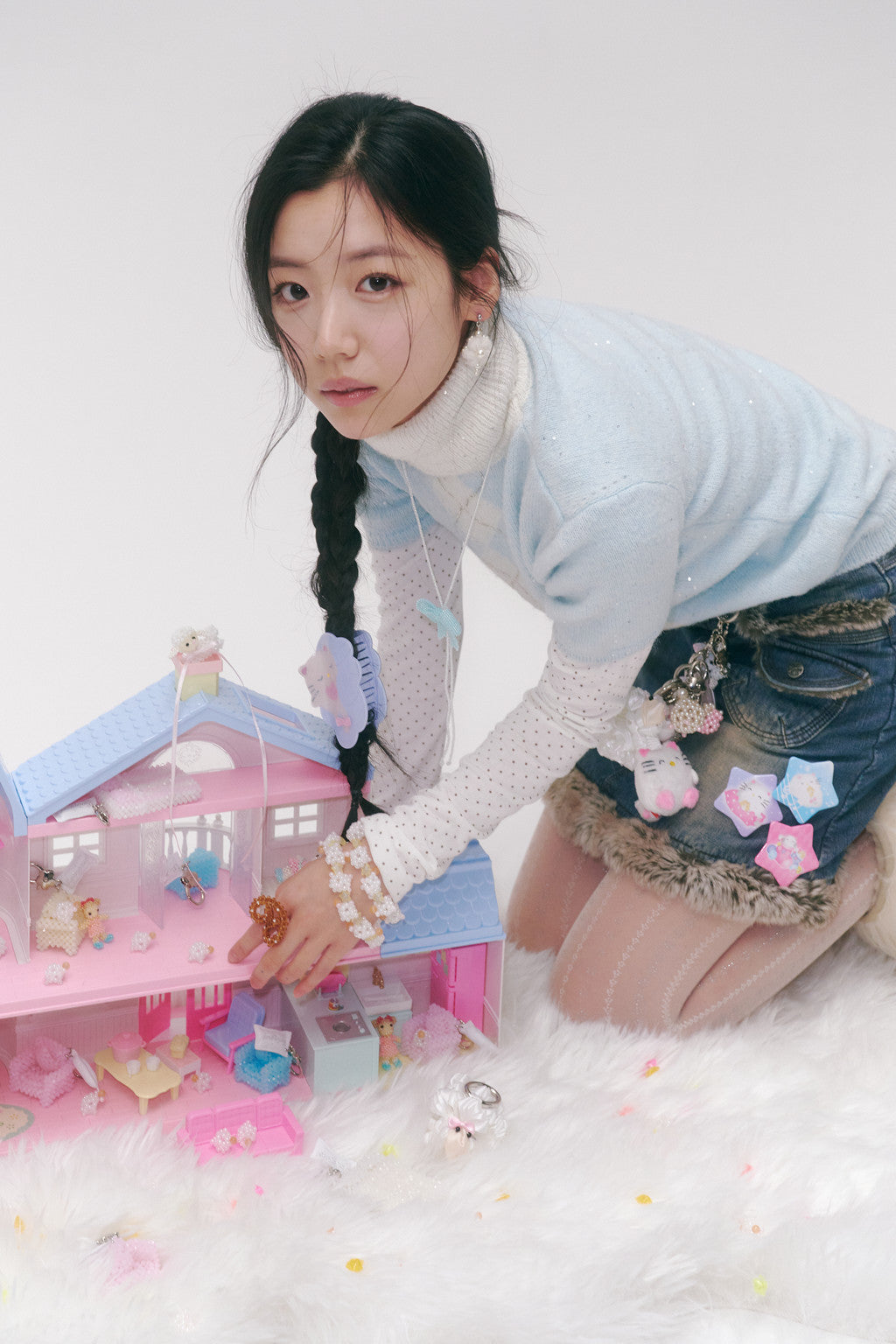 SWINGSET | [X YOUNGART] Glitter BABY CAT Hair Claw