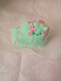 문어가든 | Fluffy puppy Keyring (Mint)
