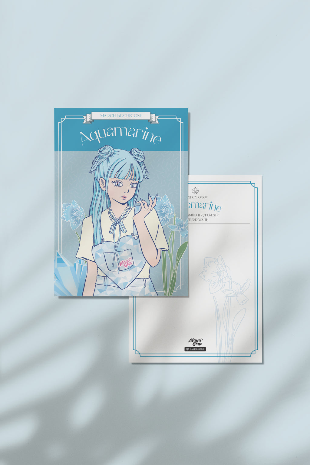 Mayu Gogo | Birthstone Girl Postcard