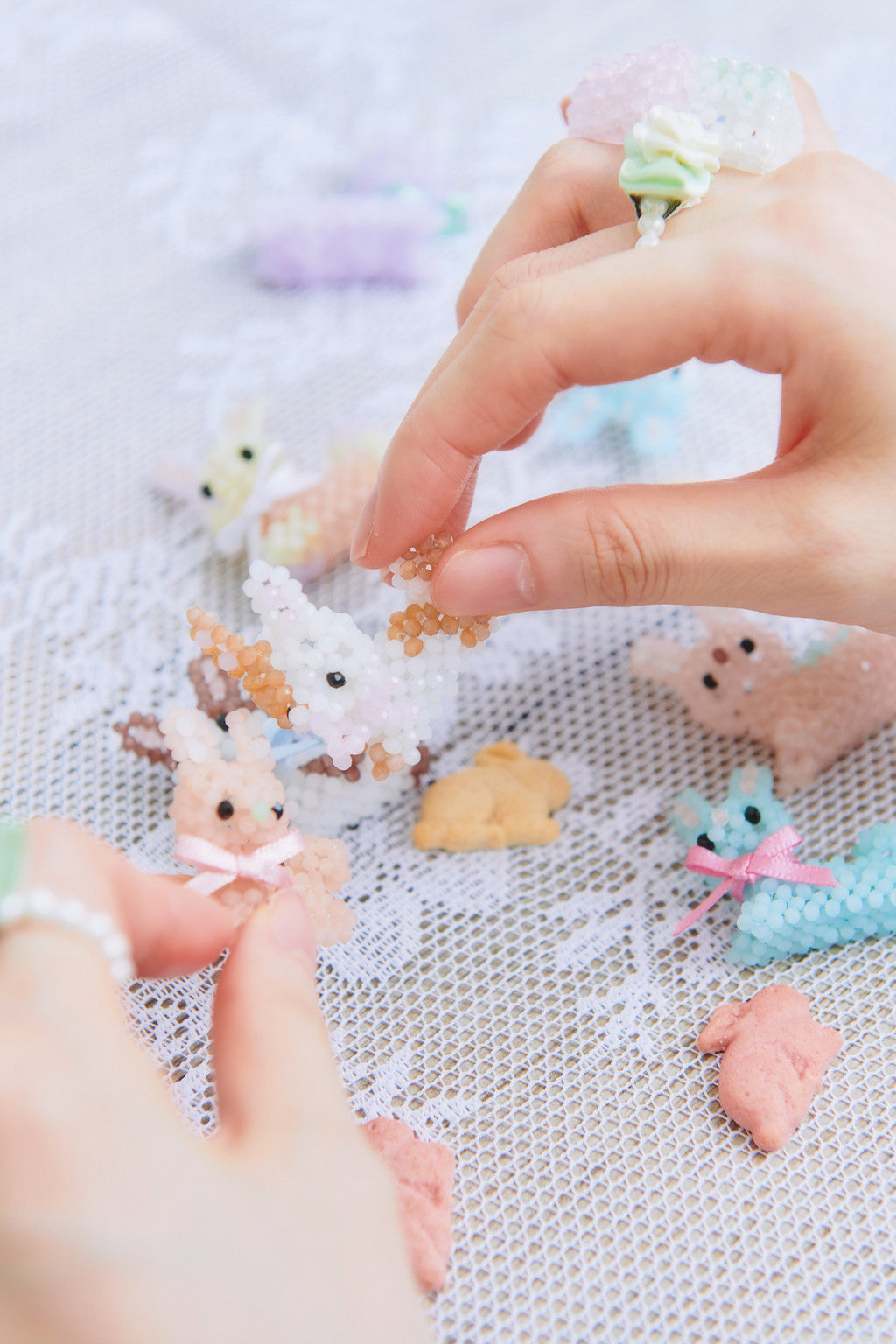 SWINGSET | Spotted Rabbit Key Ring (Caramel)
