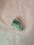 문어가든 | Mini Fluffy puppy Keyring (Grey)