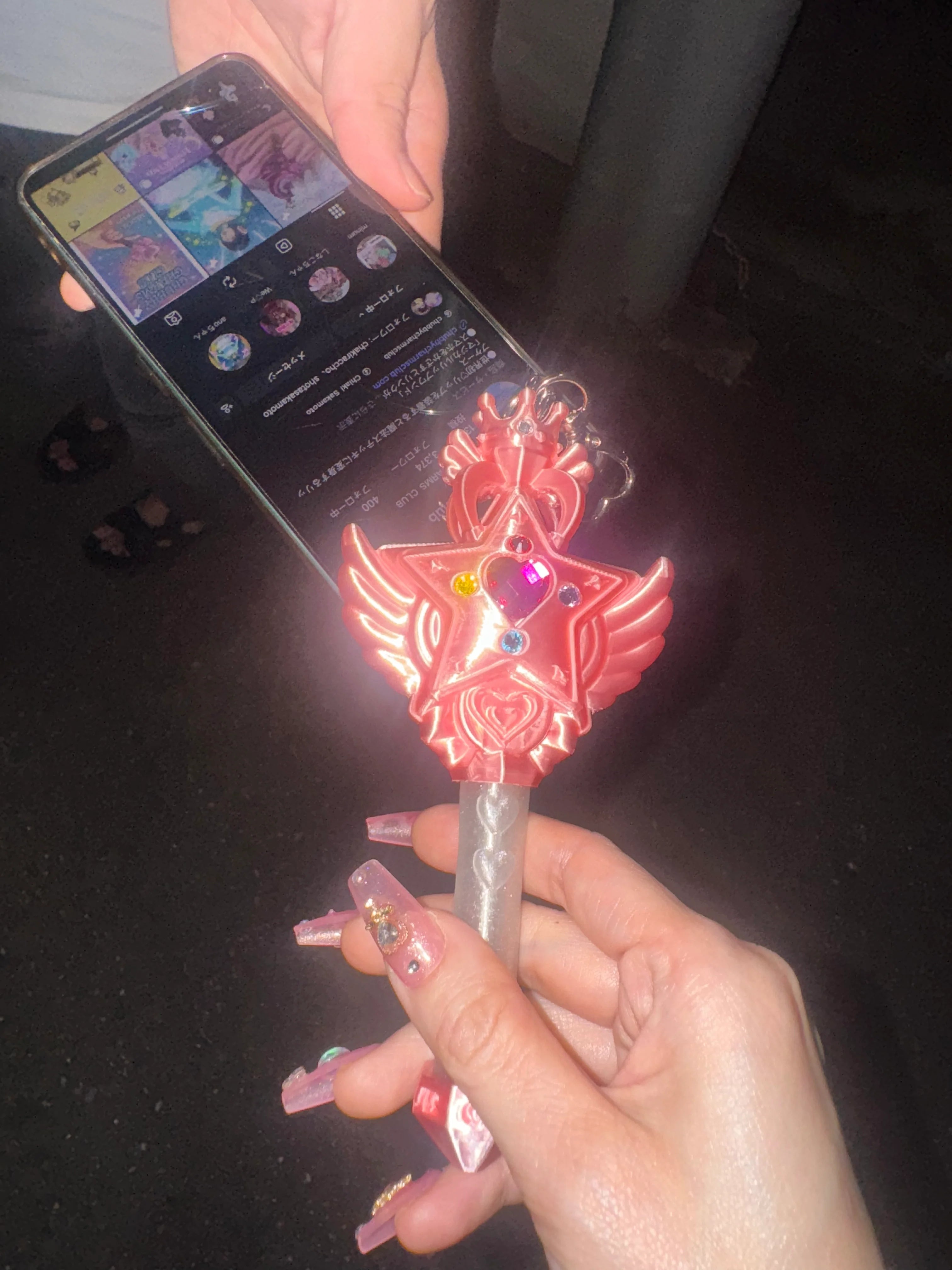 Chubby Charms Club | Mini Magic Stick NFC 3D-Print Accessories - Pink