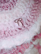 Riluet | Knitted Bunny Pink Shoulder Bag