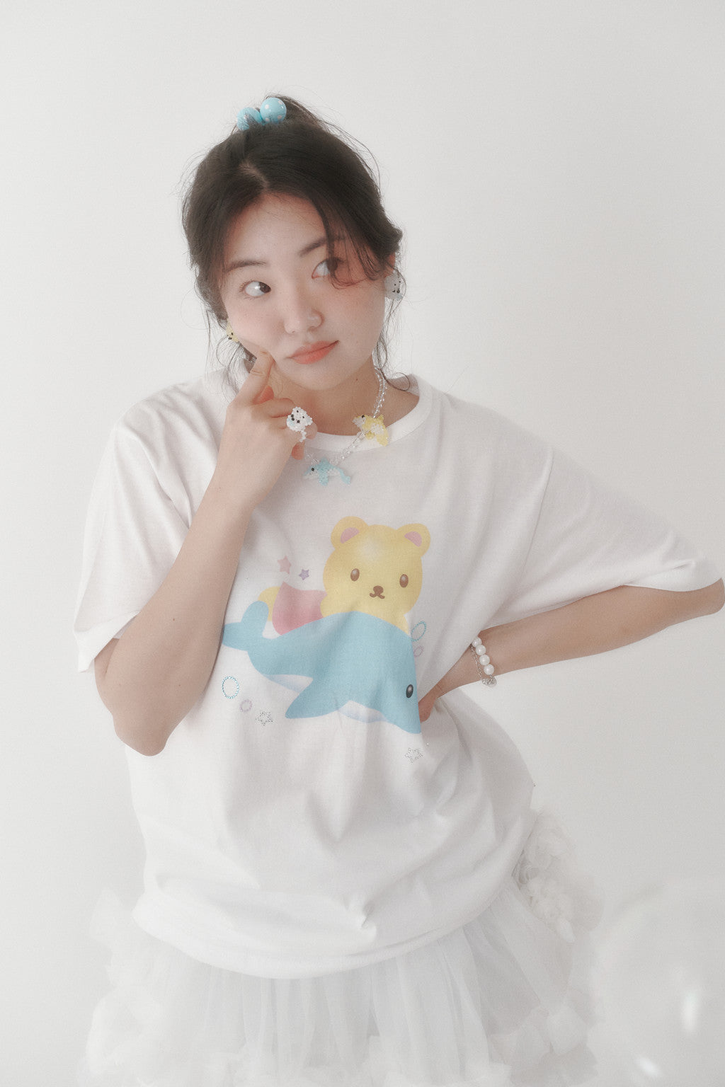 SWINGSET | [X YOUNGART] JINI's Dolphin Ride Cubic T-shirt