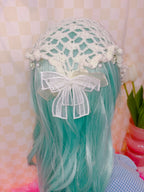 Riluet | Multiway Knitted White Ribbon Scarf
