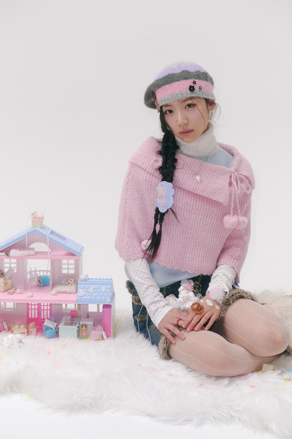 SWINGSET | [X YOUNGART] Glitter BABY CAT Hair Claw