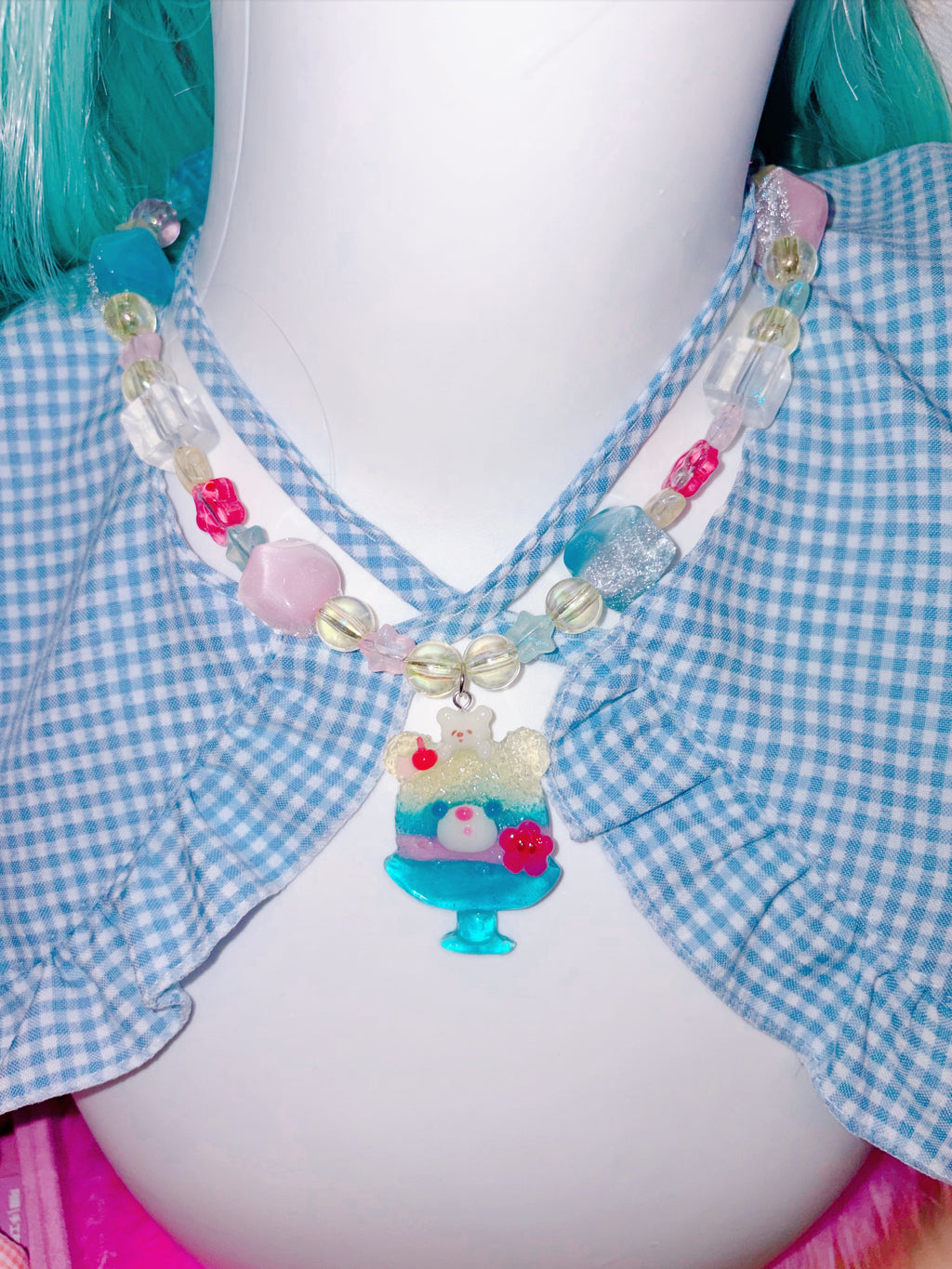 Wakuwakuma Accessories | Shaved Ice Teddy Bear Necklace