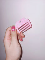 galog | Handmade Acrylic Hair Clip - Pink Swirl Comb