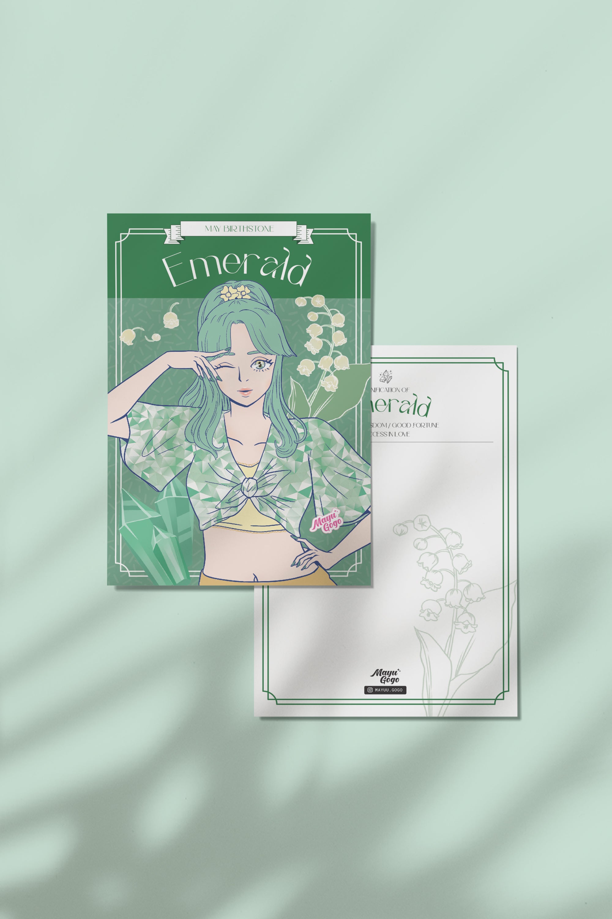 Mayu Gogo | Birthstone Girl Postcard
