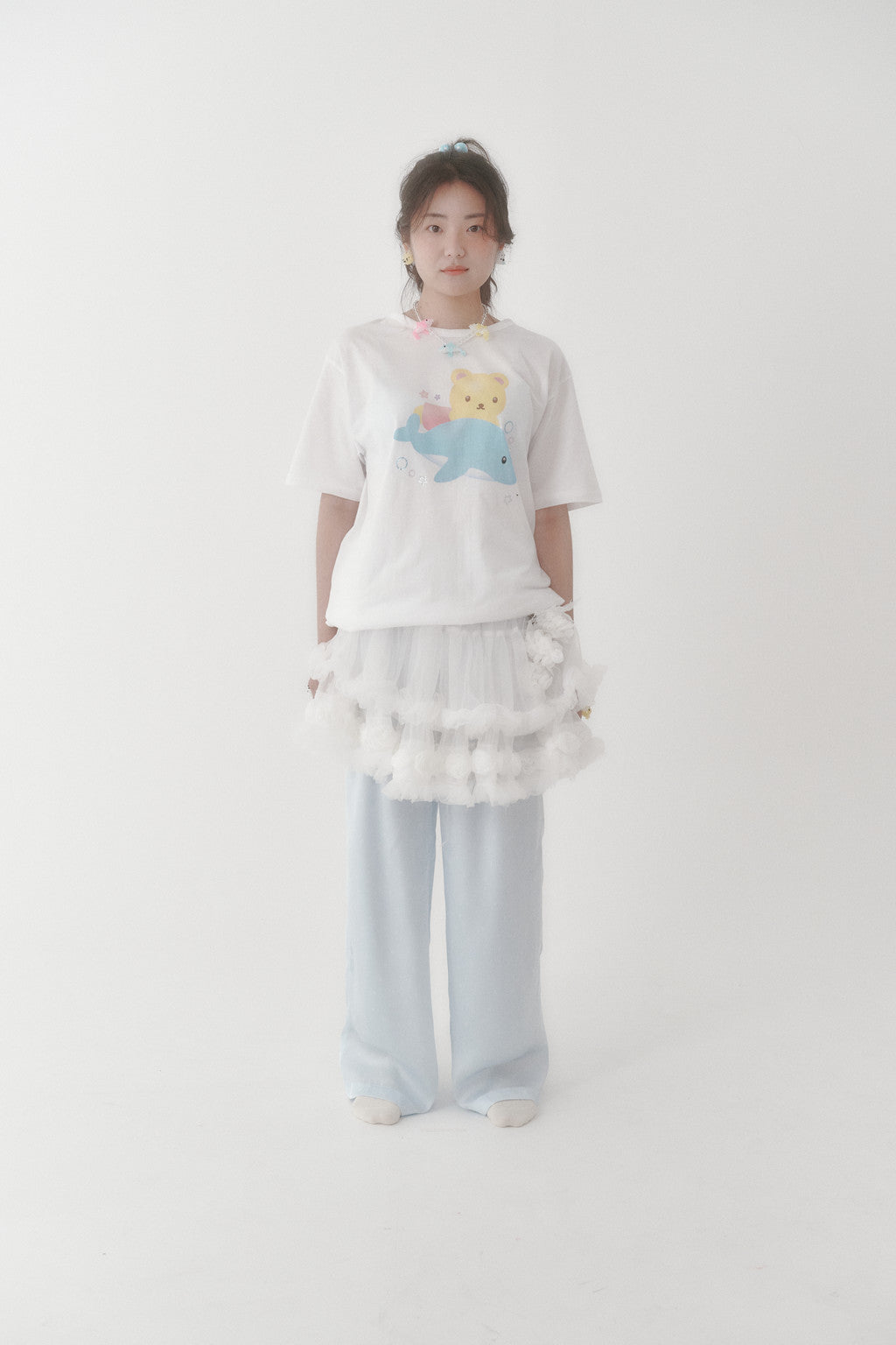SWINGSET | [X YOUNGART] JINI's Dolphin Ride Cubic T-shirt