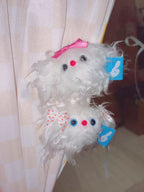 bagelpie | Handmade Little Puppy Hair Clip (Orange Ribbon)