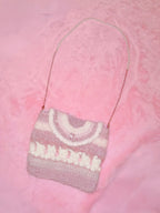 Riluet | Knitted Bunny Pink Shoulder Bag
