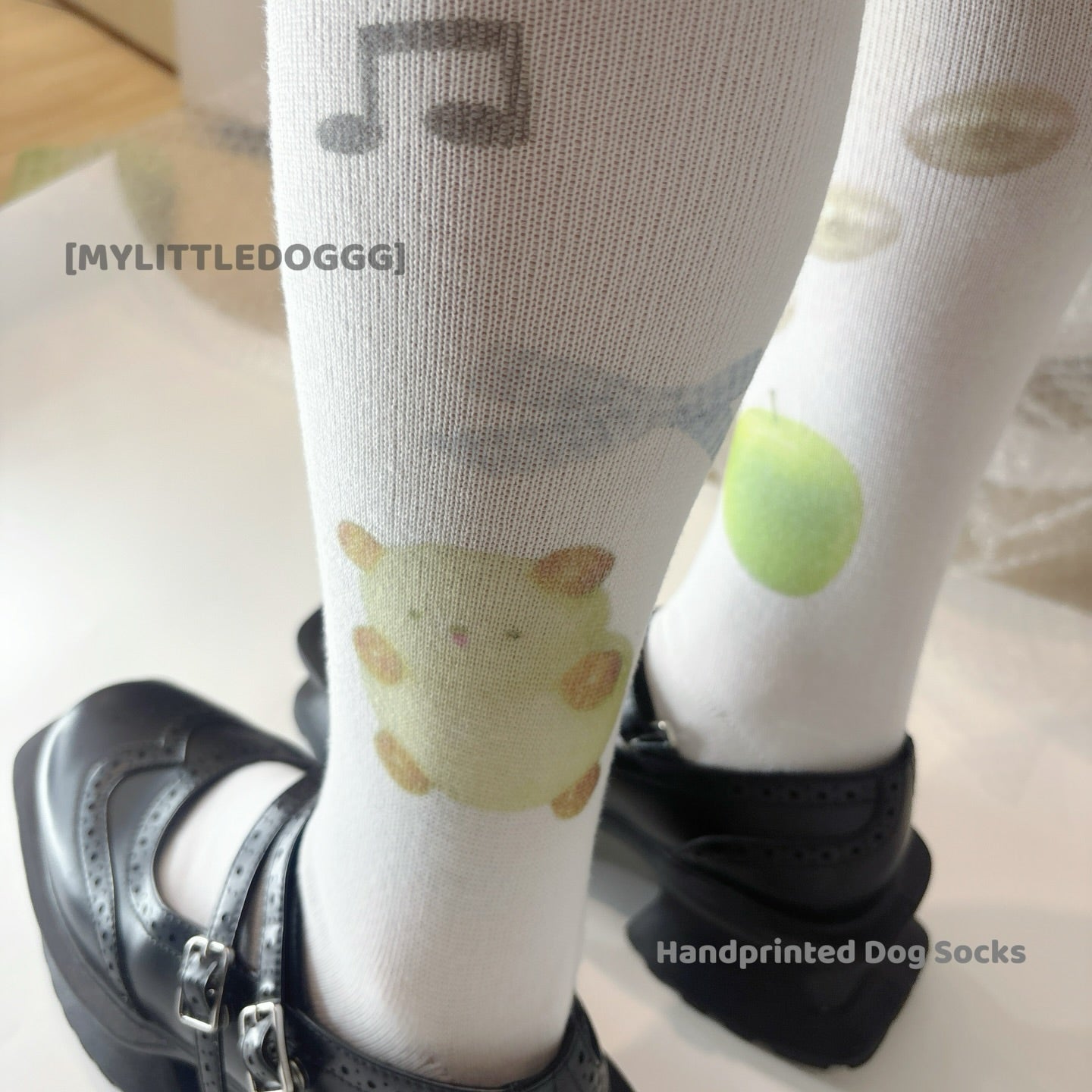 my little doggg | Handprinted Dog Socks