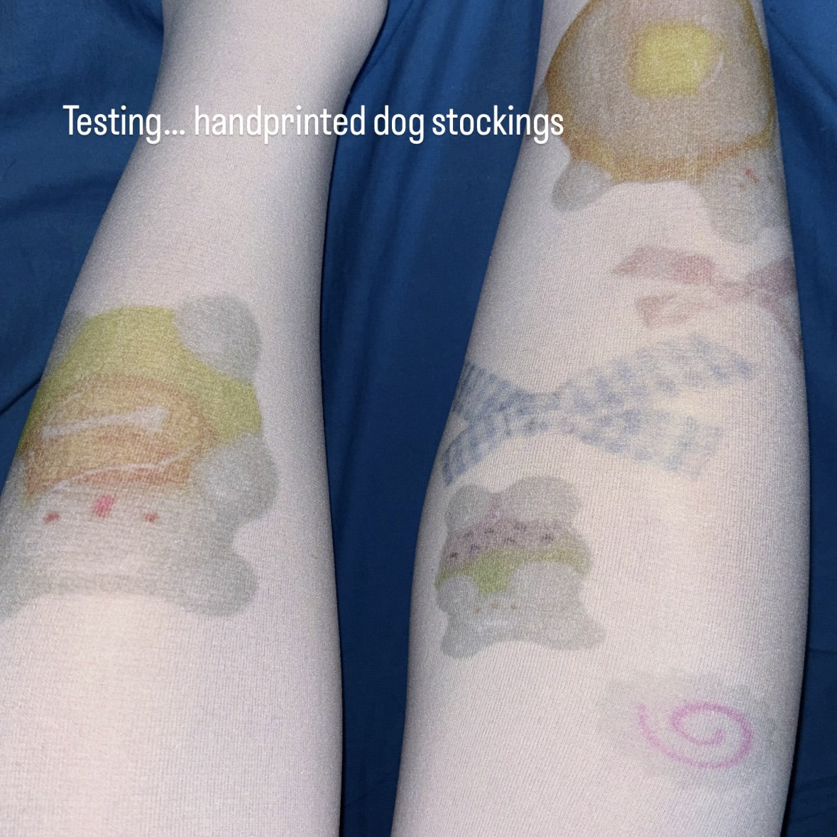 my little doggg | Handprinted Dog Stockings(butter pudding)