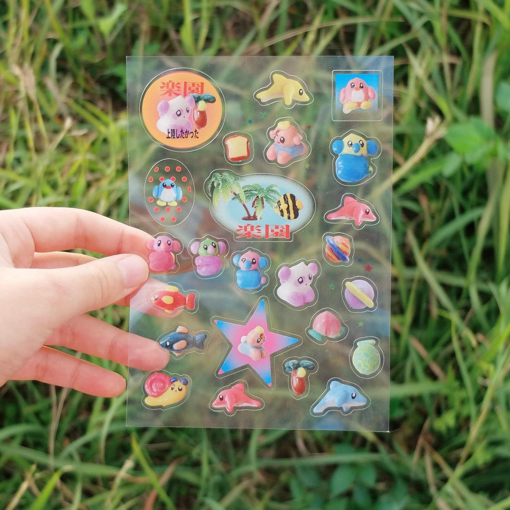 Momomeronn桃甜瓜 | Clear Sticker Sheet