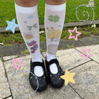my little doggg | Handprinted Dog Socks - Cheese and Grape