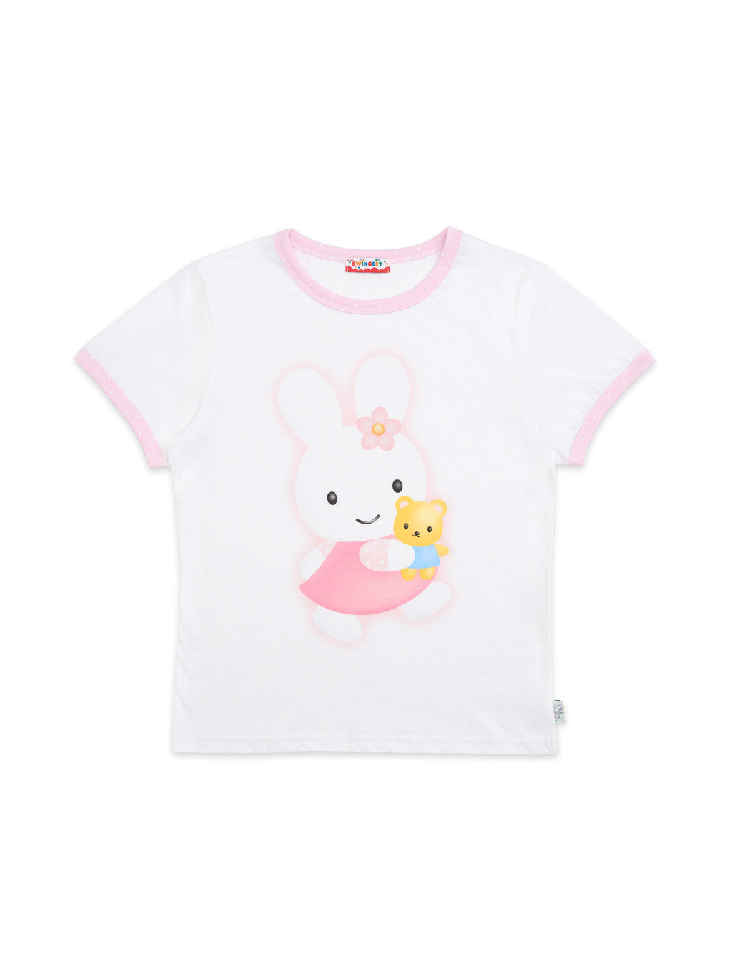 SWINGSET | [X YOUNGART] KIDDY Hugs JINI Dot Ringer T-shirt