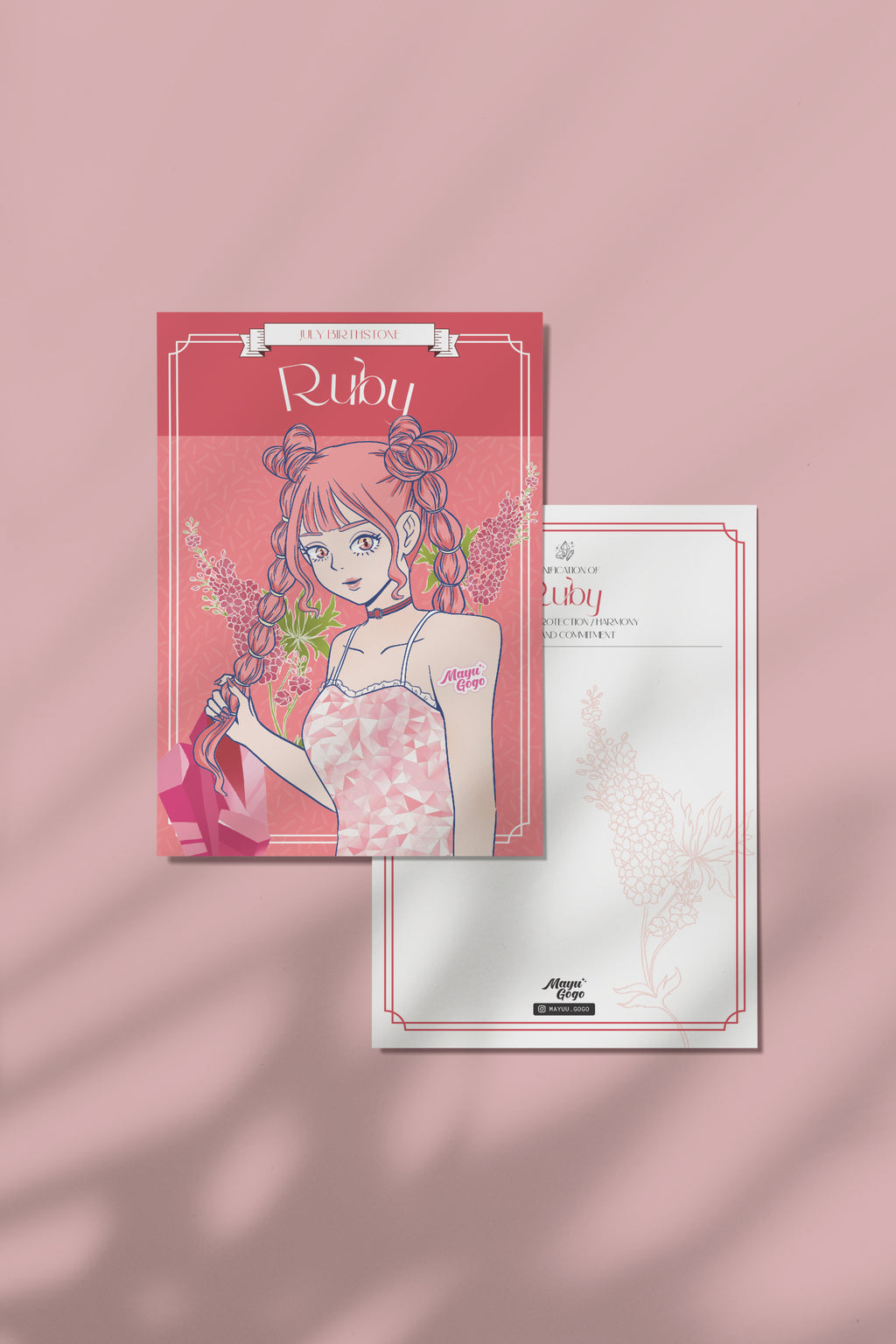 Mayu Gogo | Birthstone Girl Postcard
