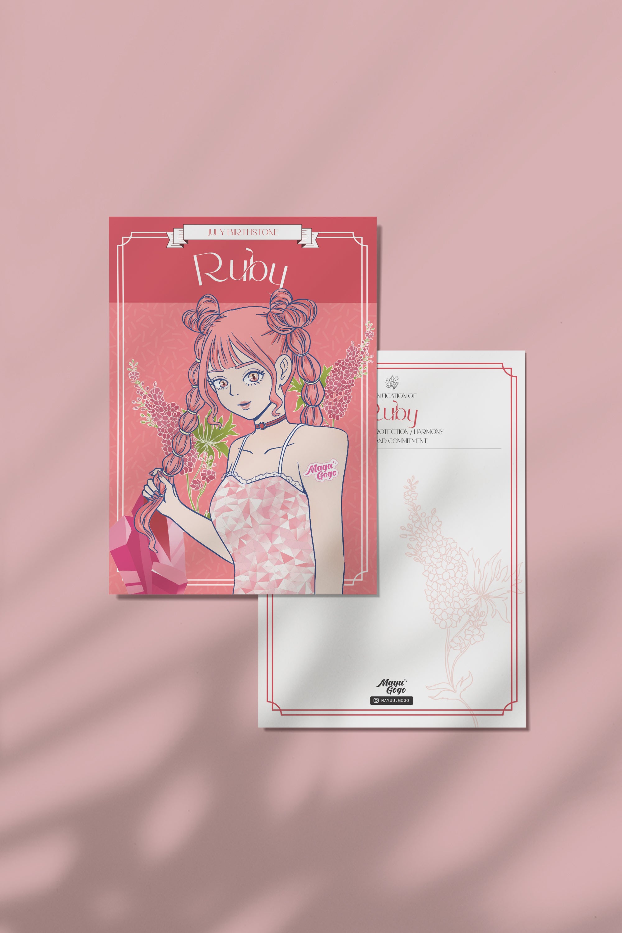 Mayu Gogo | Birthstone Girl Postcard