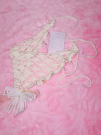 Riluet | Multiway Knitted White Ribbon Scarf