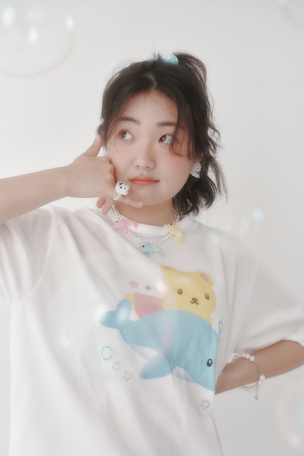 SWINGSET | [X YOUNGART] JINI's Dolphin Ride Cubic T-shirt