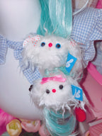bagelpie | Handmade Little Puppy Hair Clip (Orange Ribbon)