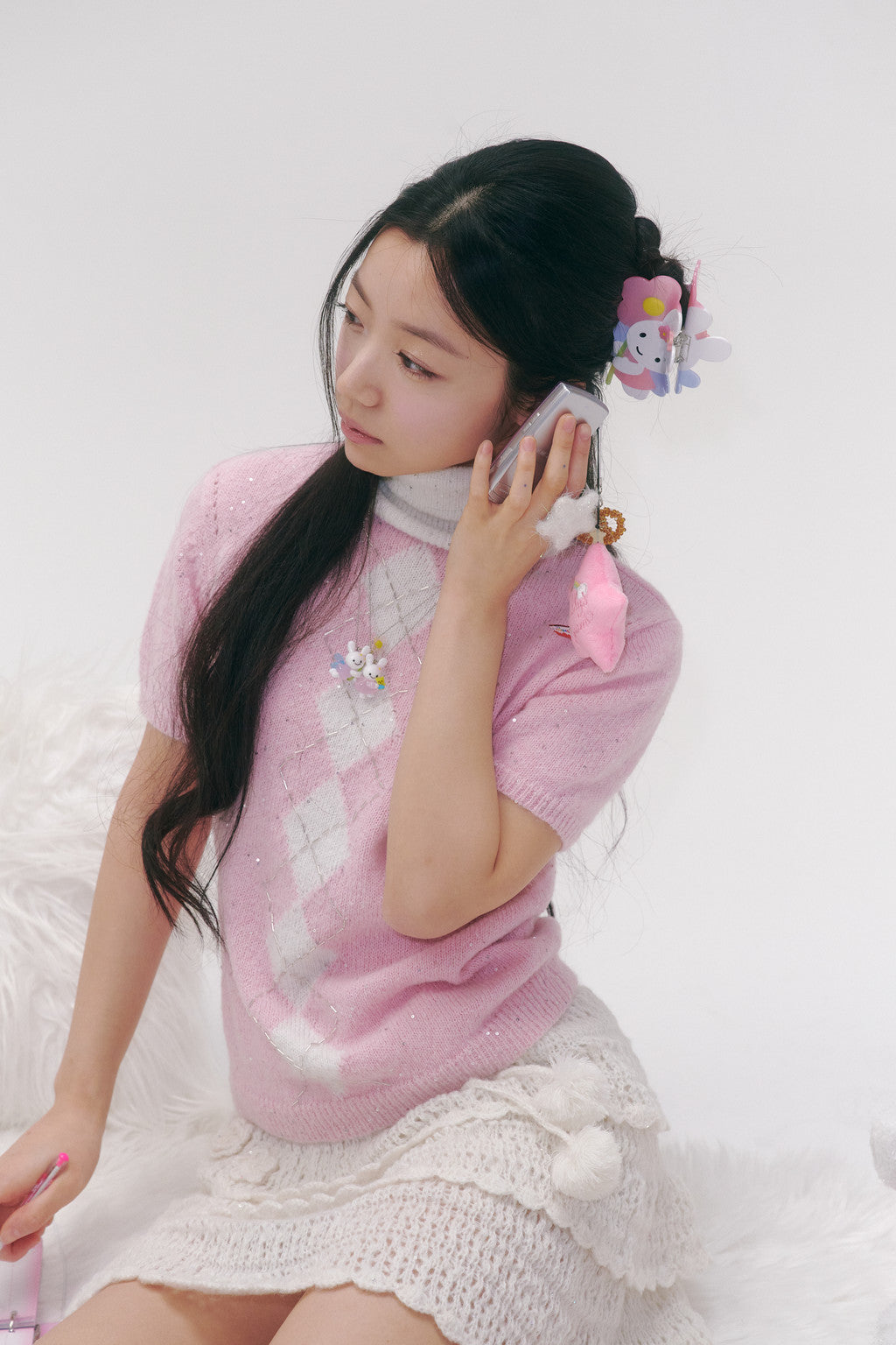 SWINGSET | [X YOUNGART] Glass KIDDY Necklace (Pink)