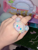 Wakuwakuma Accessories | Kira Kira Teddy Bear Ring