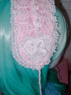Riluet | Knitted Pink Heart Headdress