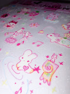 Plastic Peco | Pink Happiness Clear Glitter Sticker Sheet
