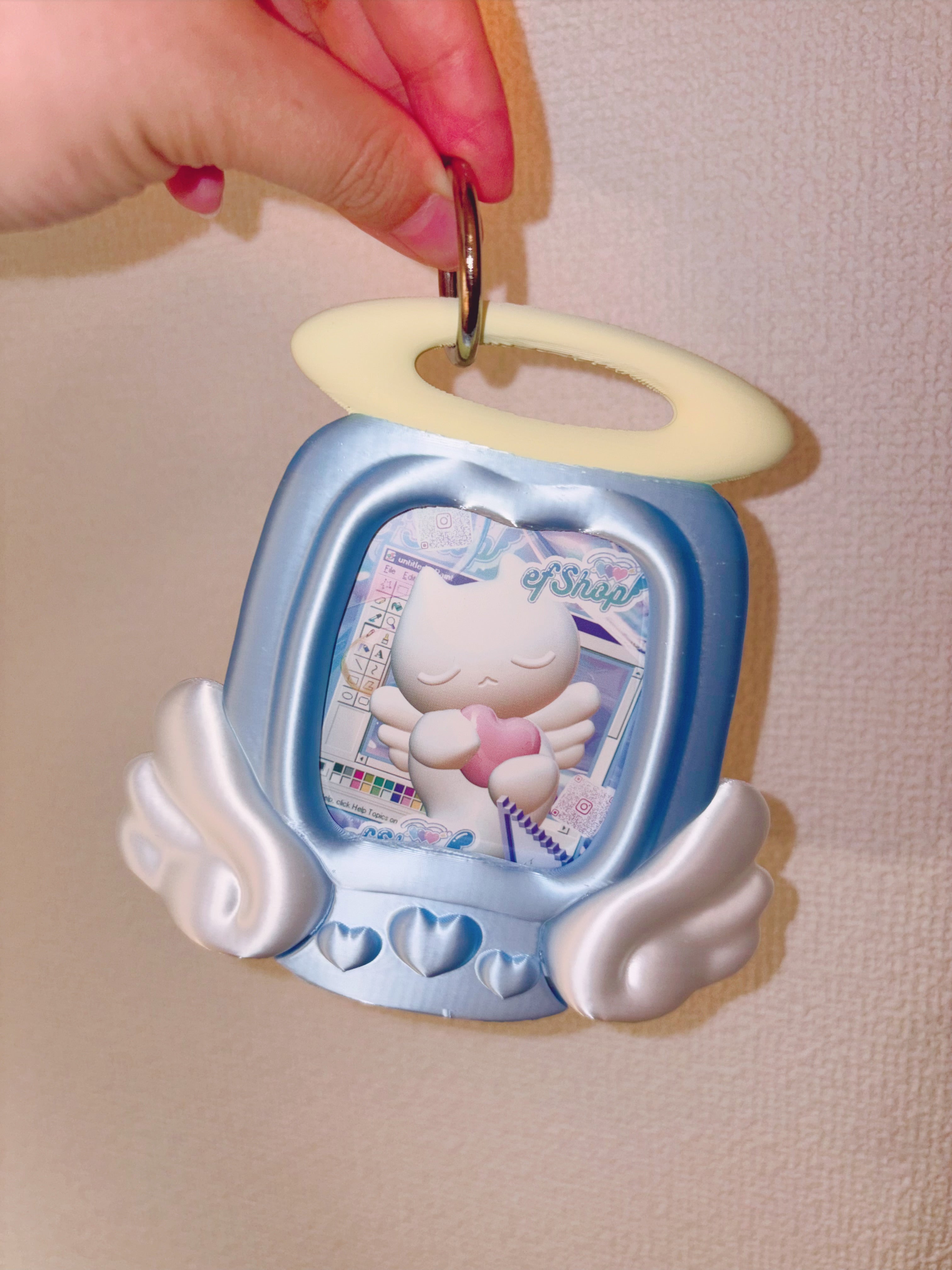 3D Printed Photo Frame Tamagotchi Keychain
