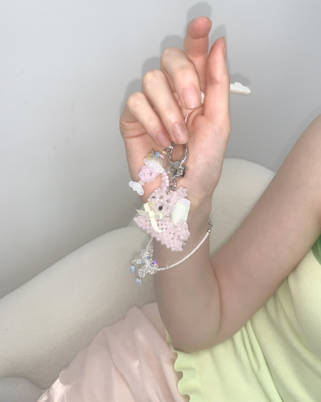 SWINGSET | Baby Pink Rabbit Key Ring