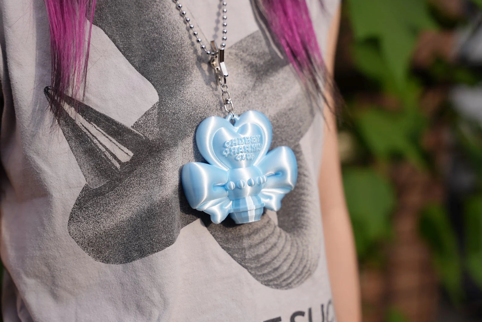 Chubby Charms Club | Magic Heart Wand 3D-Print Lip Stick Case - Baby Blue