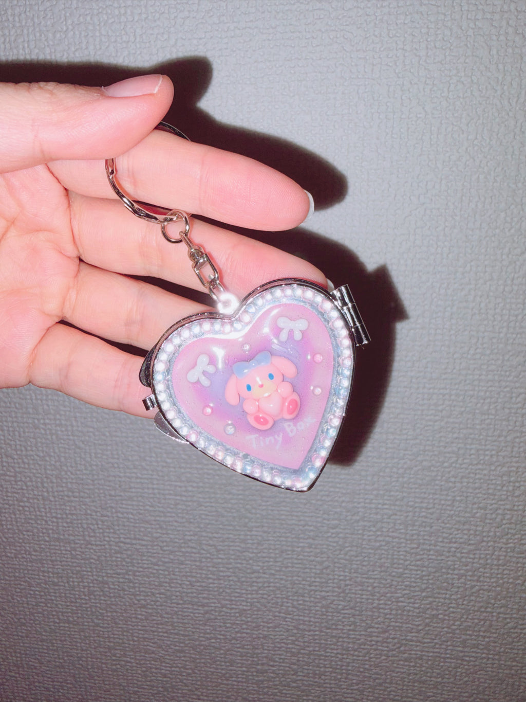 Hand Painted Mirror Keychain