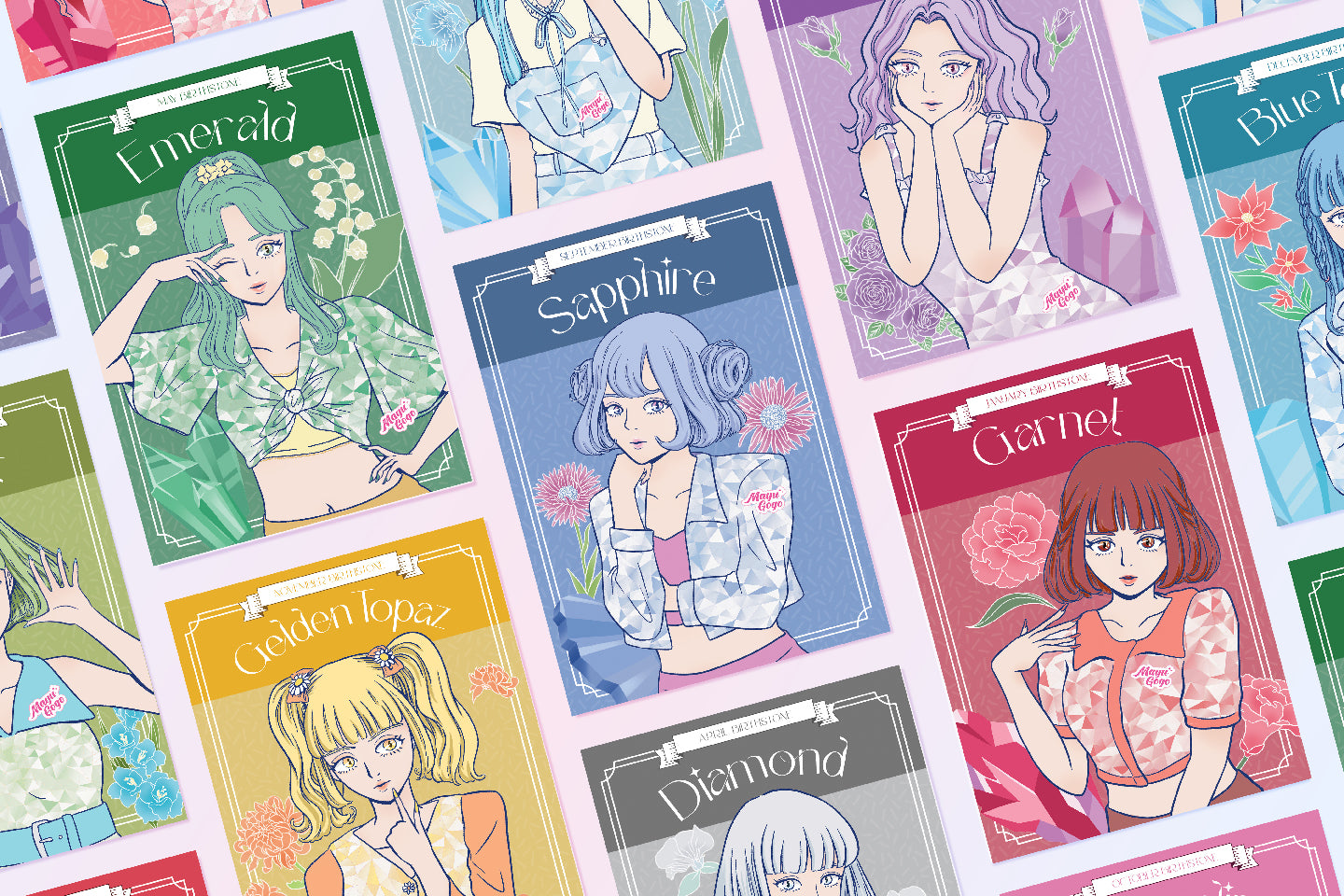Mayu Gogo | Birthstone Girl Postcard