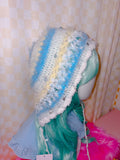 Riluet | Knitted Kira Kira Hat with Beads - Blue x Yellow