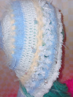 Riluet | Knitted Kira Kira Hat with Beads - Blue x Yellow
