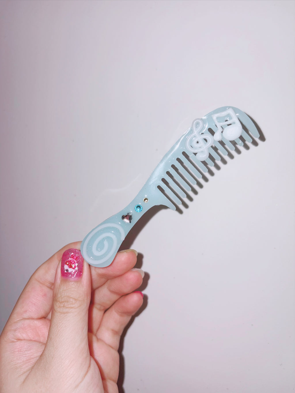 galog | Handmade Acrylic Hair Clip - Blue Music Comb