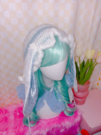 Riluet | Knitted Bunny Ear Hat - Blue