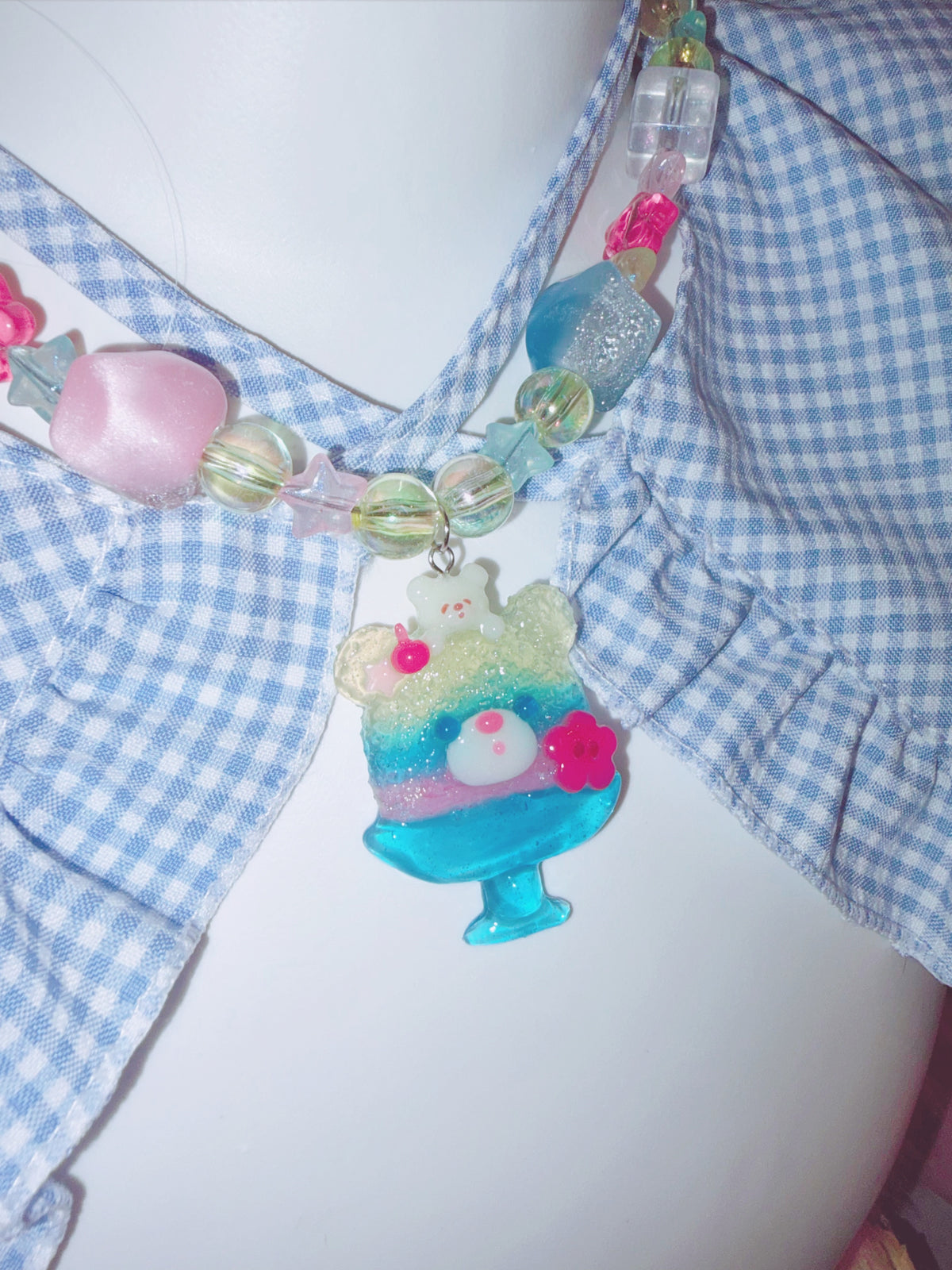 Wakuwakuma Accessories | Shaved Ice Teddy Bear Necklace