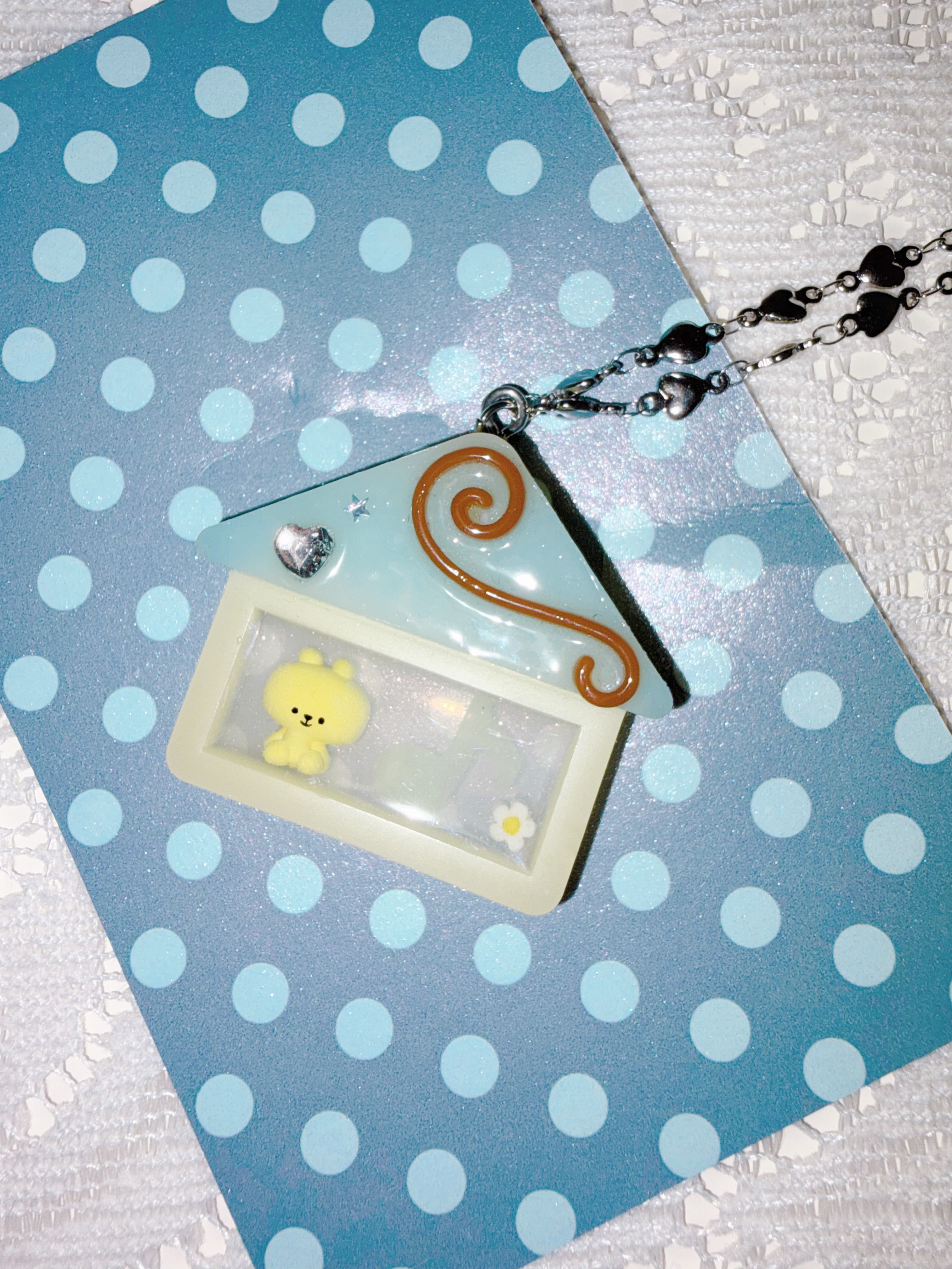 galog | Handmade Acrylic Necklace - Little House