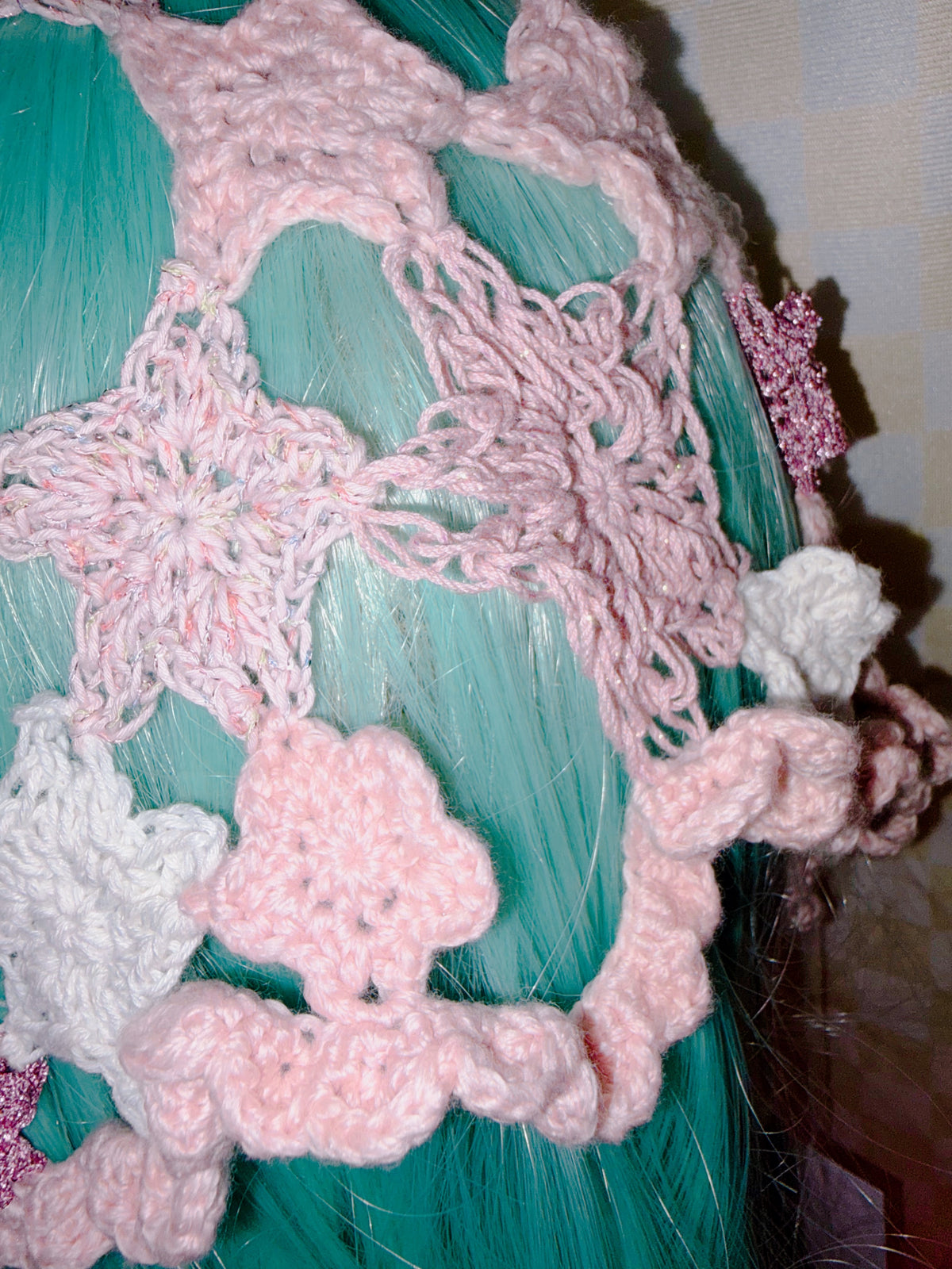 Riluet | Multiway Knitted Pink Star Scarf