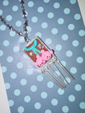 galog | Handmade Silver Necklace - Cherry Bear